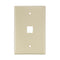41091-1IN LEVITON Wallplate, QuickPort, Midsize, Single-Gang, 1 Port, Ivory