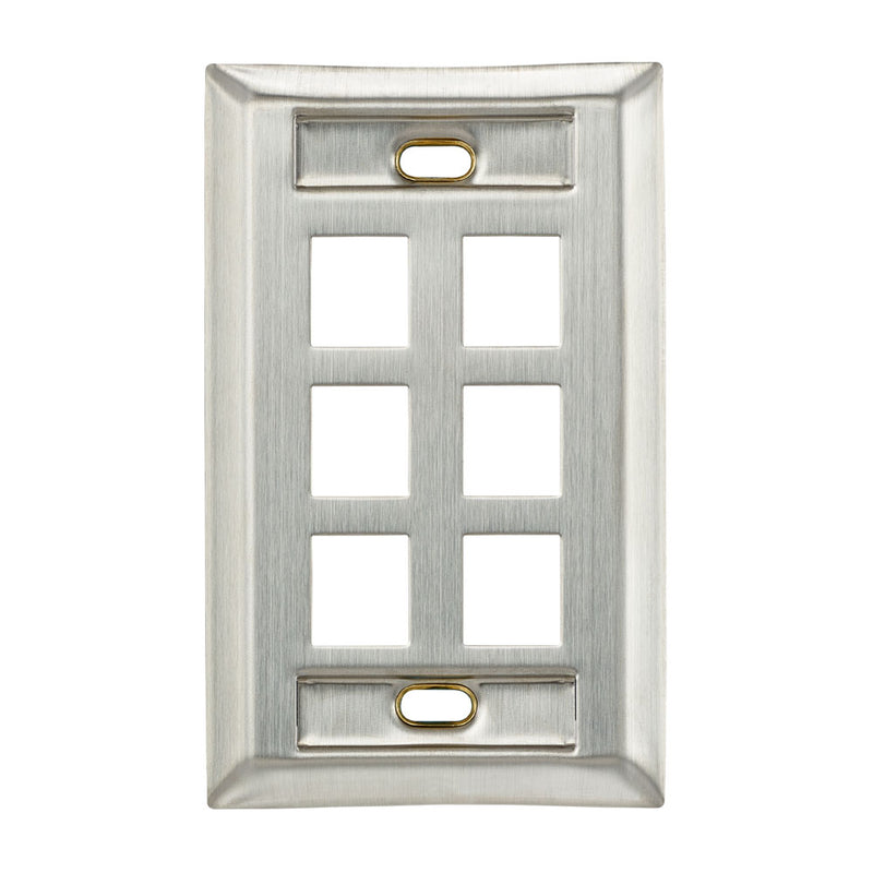 43080-1L6 LEVITON WP 6PORT SG ID SS