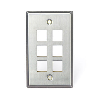 43080-1S6 LEVITON WP 6PORT SG SS