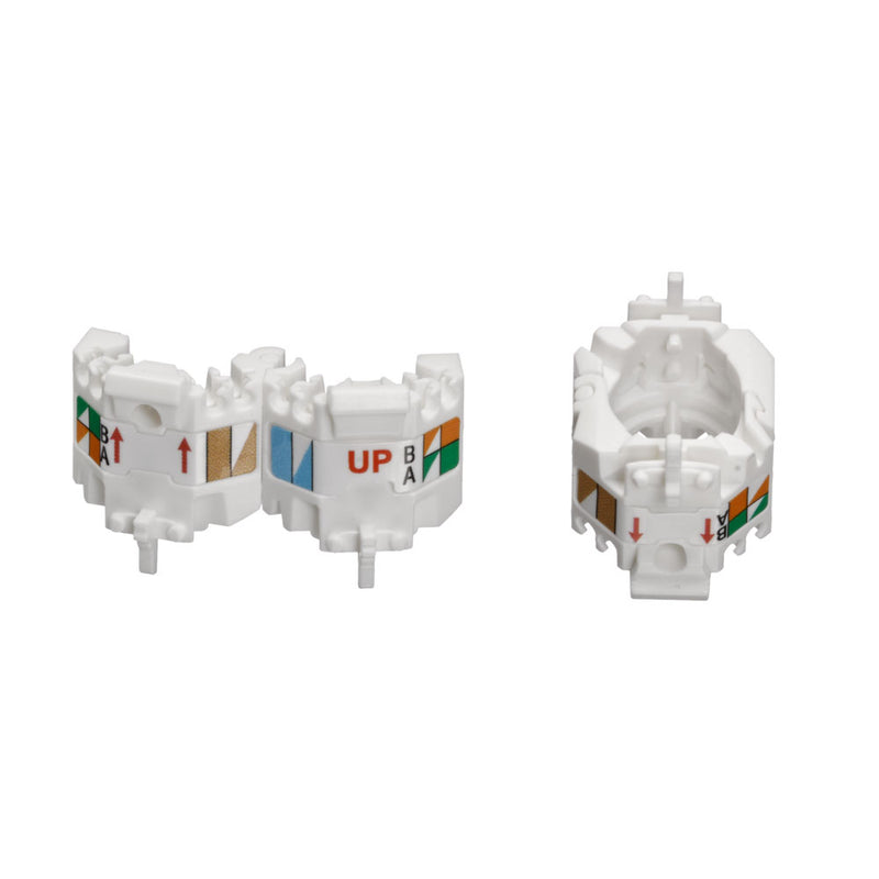 AXUJK-BWM LEVITON Wire Manager for UTP Connector, Pack 10, White